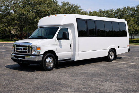 18-passenger minibus available for charter in Delhi, LA